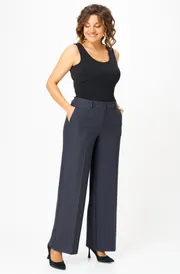 Trousers BelElStyle #601-308 sero-sinyaya kletka