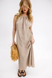 Dress Pirs #6856 bezhevyj