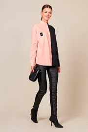Bluzka Buter New #2221 chern/roz