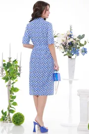 Sukienka DS Trend #P-3952-0165-03 (yarko-sinego cveta s karmanami)