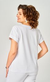 Блузки, туники Rumoda 2061 (короткий рукав) белая коралл