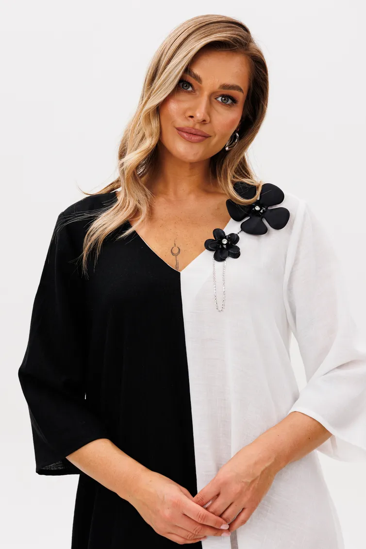 Dress Anastasia #1243 plate cherno-belyj