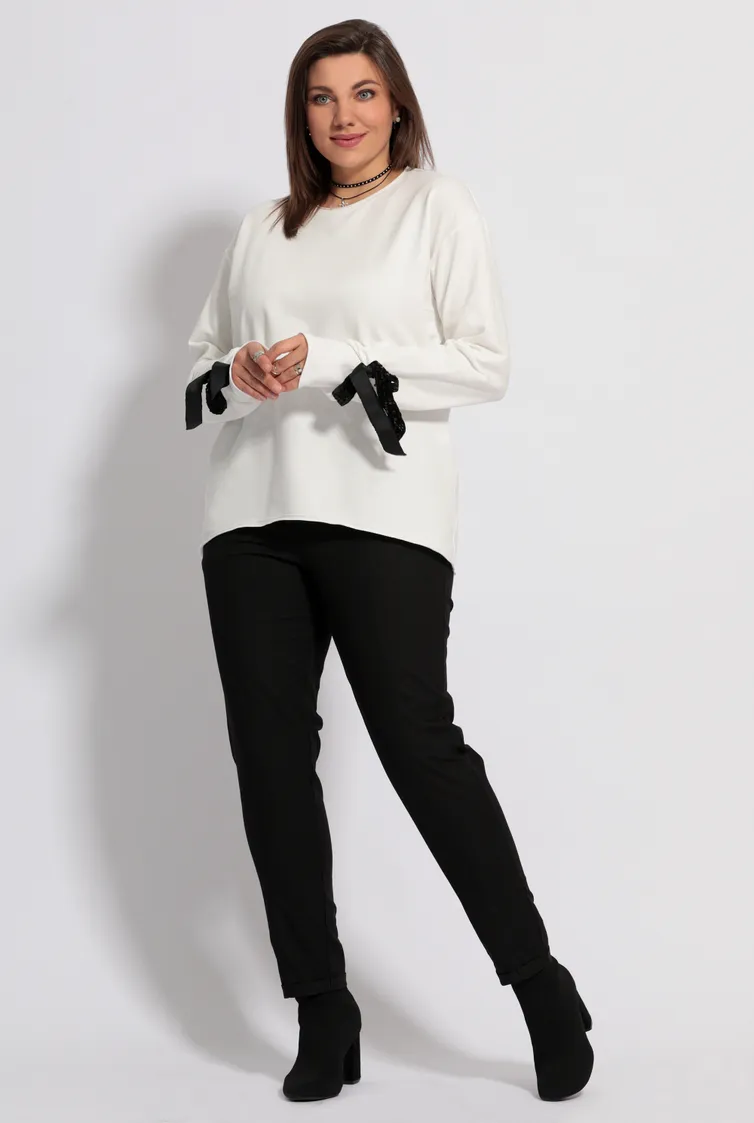 Свитшот BegiModa арт. 4009 молочно-чёрный