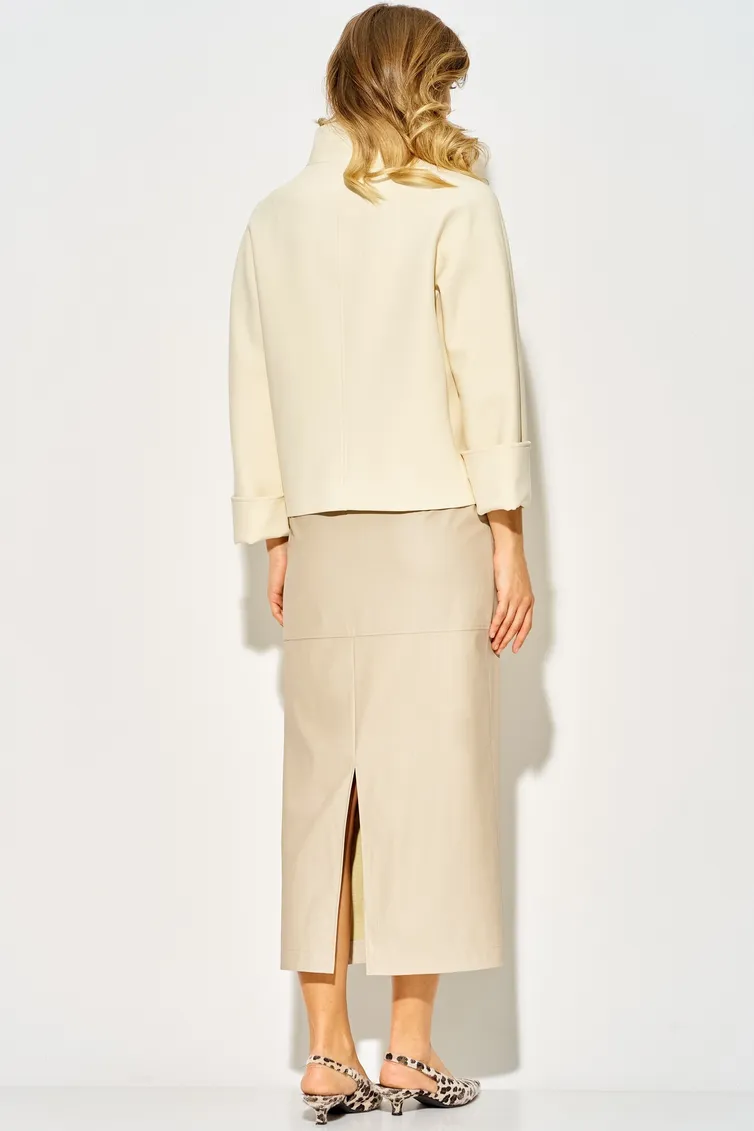 Skirt LAIKONY #L-924 sero-bezhevyj