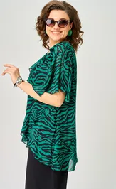Блузка EVA GRANT 0198-1 изумруд