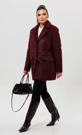 Płaszcz MiSlana 1148 bordo