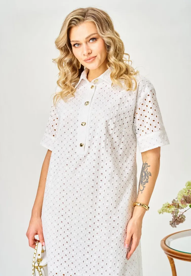 Sukienka Ava fashion #M-188 molochnyj