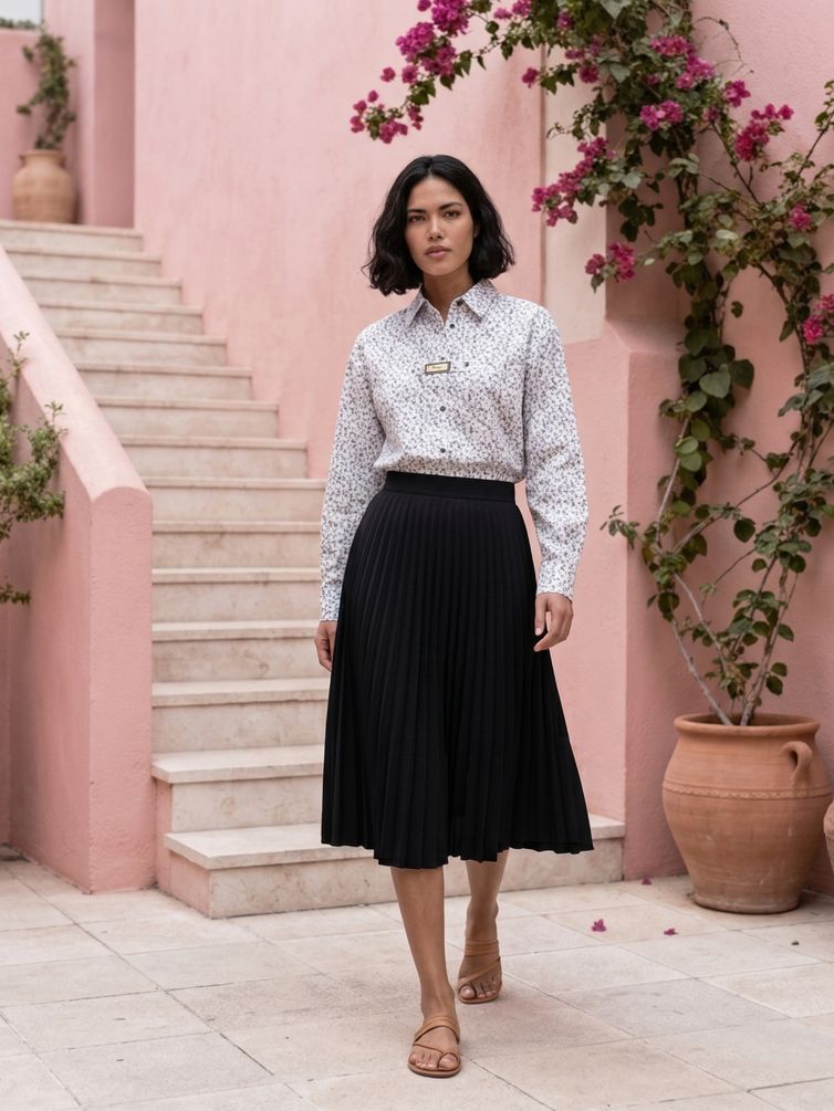 Bluzka Lissana #5037 cherno-belyj