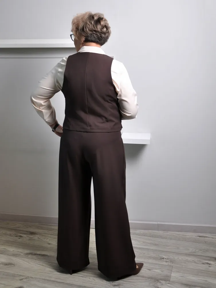 Waistcoat NOVITA #1482 korichnevyj