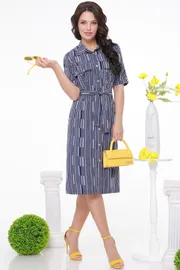 Sukienka DS Trend #P-3966-0165-01 (temno-sinego cveta s karmanami)