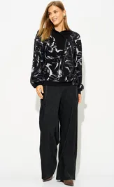 Jumper LAIKONY L-894-1 cherno-seryj