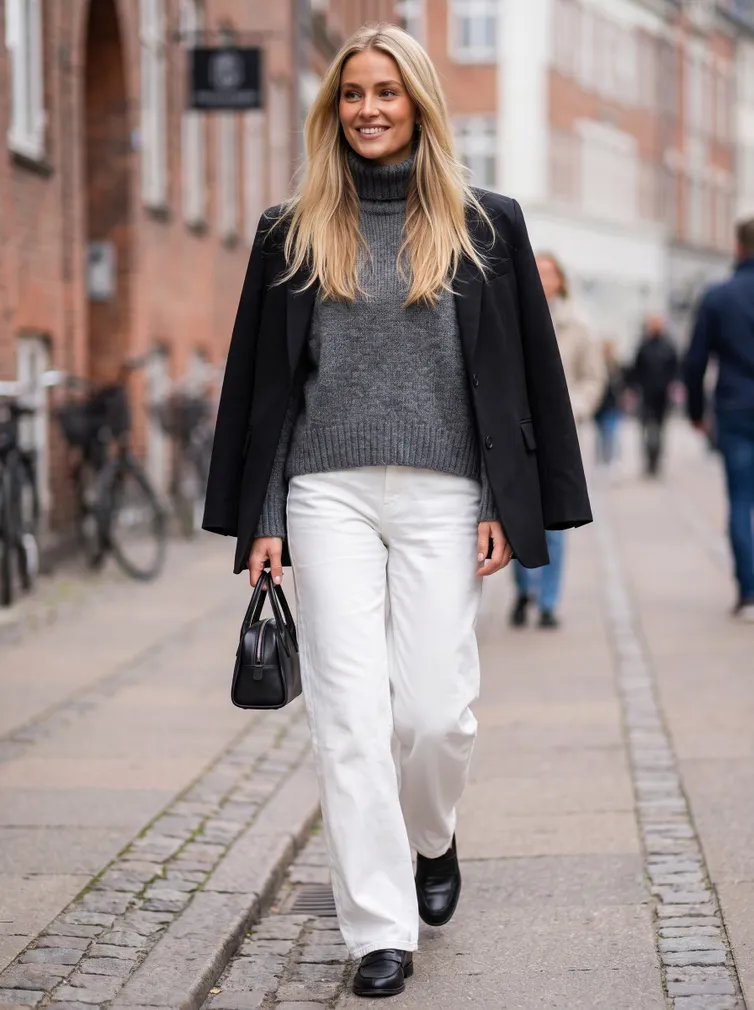 Sweter BELANGE #3504 mokryj asfalt