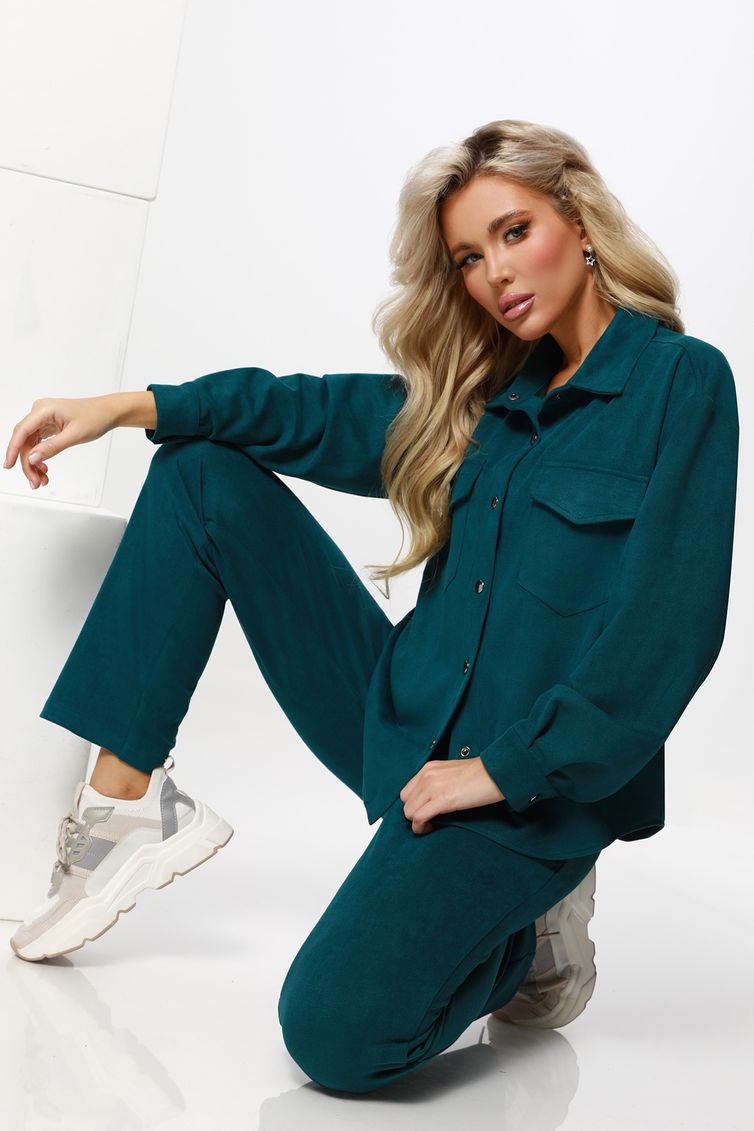 Костюм DS Trend арт. К-0944-0521-01 (брючный сине-зеленый)