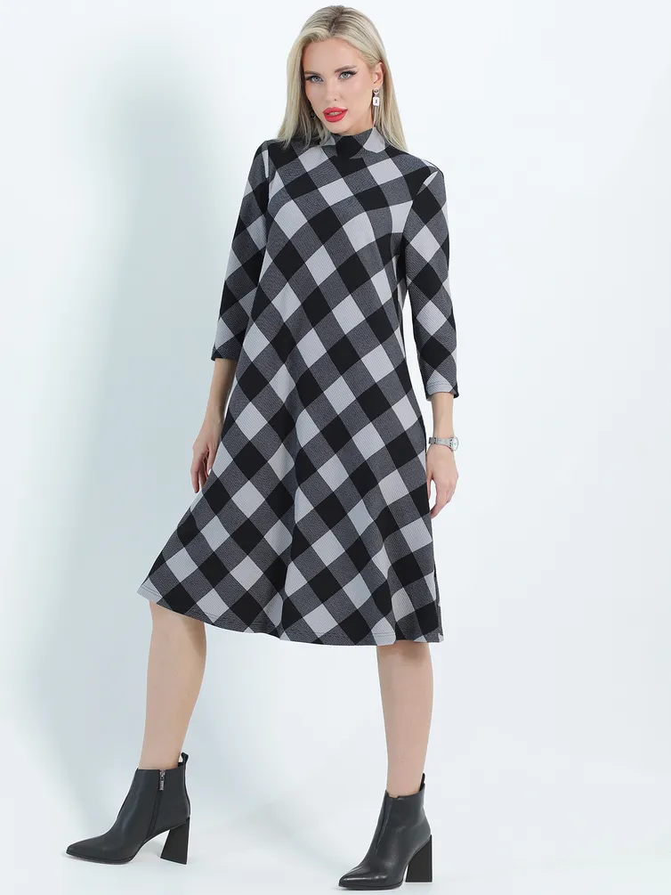 Sukienka DS Trend #P-4685 (Osobenno aktualno, kletka)