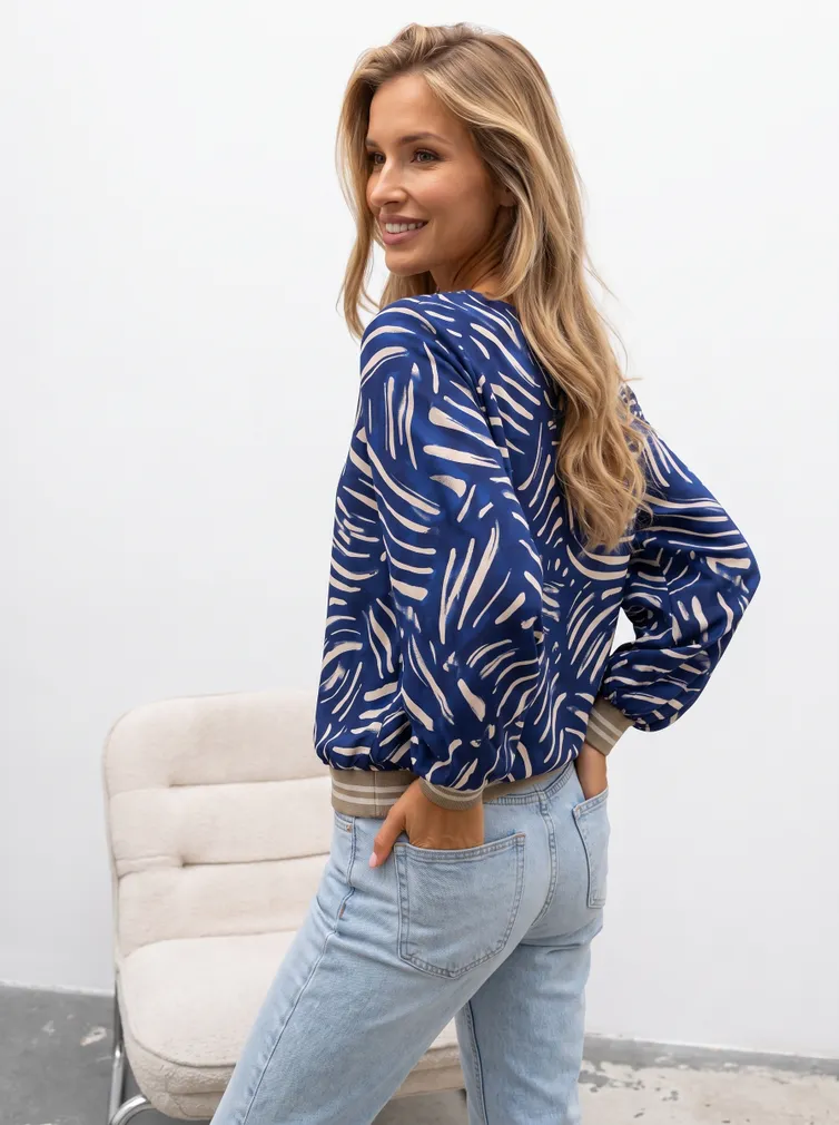 Blouse nika.pl #0204201 Emi-42 sinij zebra