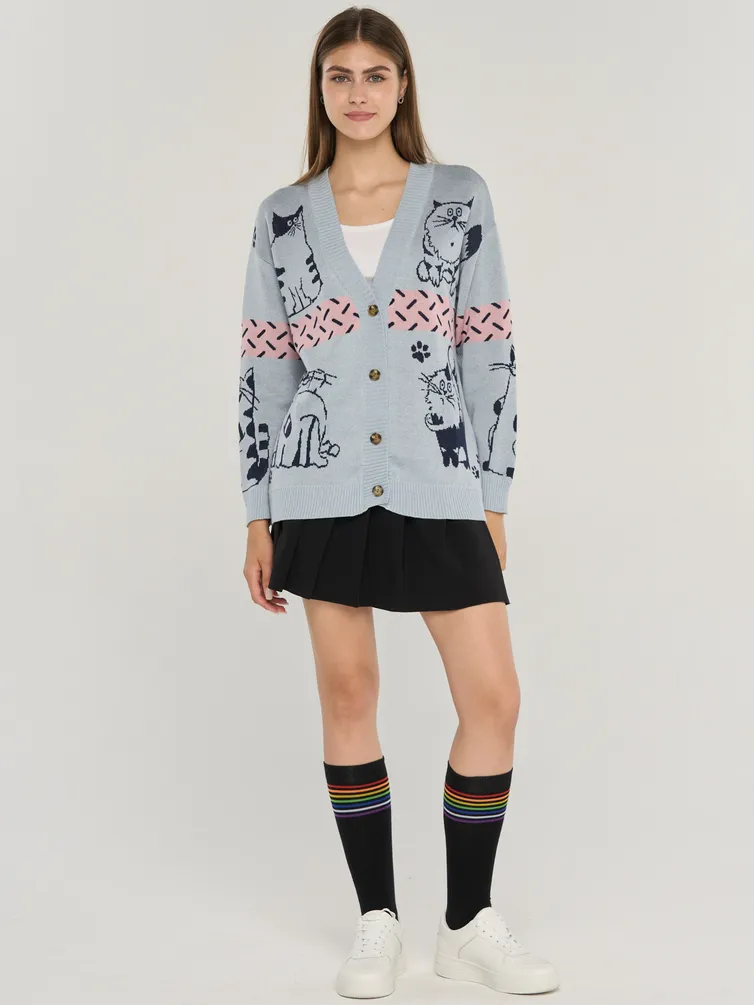 Sweter Newvay #7242-14124 tumannaya rosa/t.sin/tumannaya rosa/orxideya