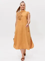 Sukienka Galean Style #979 oxra