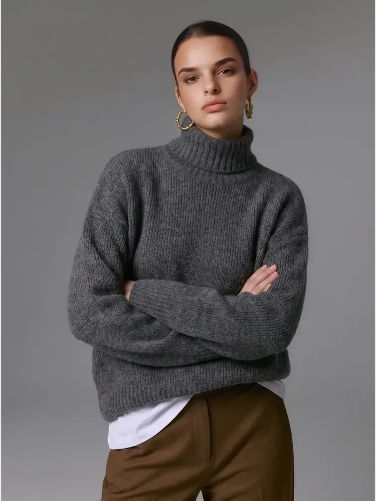 Sweter BELANGE #3504 mokryj asfalt