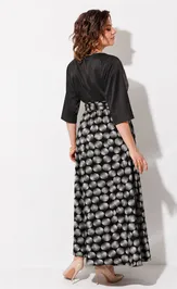 Dress Anastasia MAK 1229-D chernyj+gorox