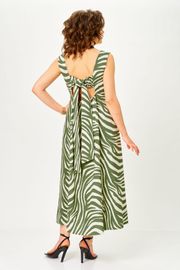 Платье Anastasia MAK арт. 1268 зелёный+молочный