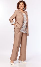 Suit Milora 1458 pesochnyj + pastelnye cvety