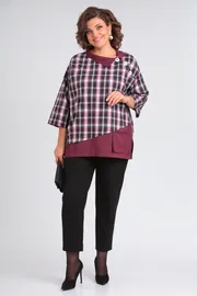 Блуза Michel Chic арт. 751/1 клетка