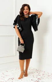 Sukienka Beautiful & Free #6390 chernyj s serebrom
