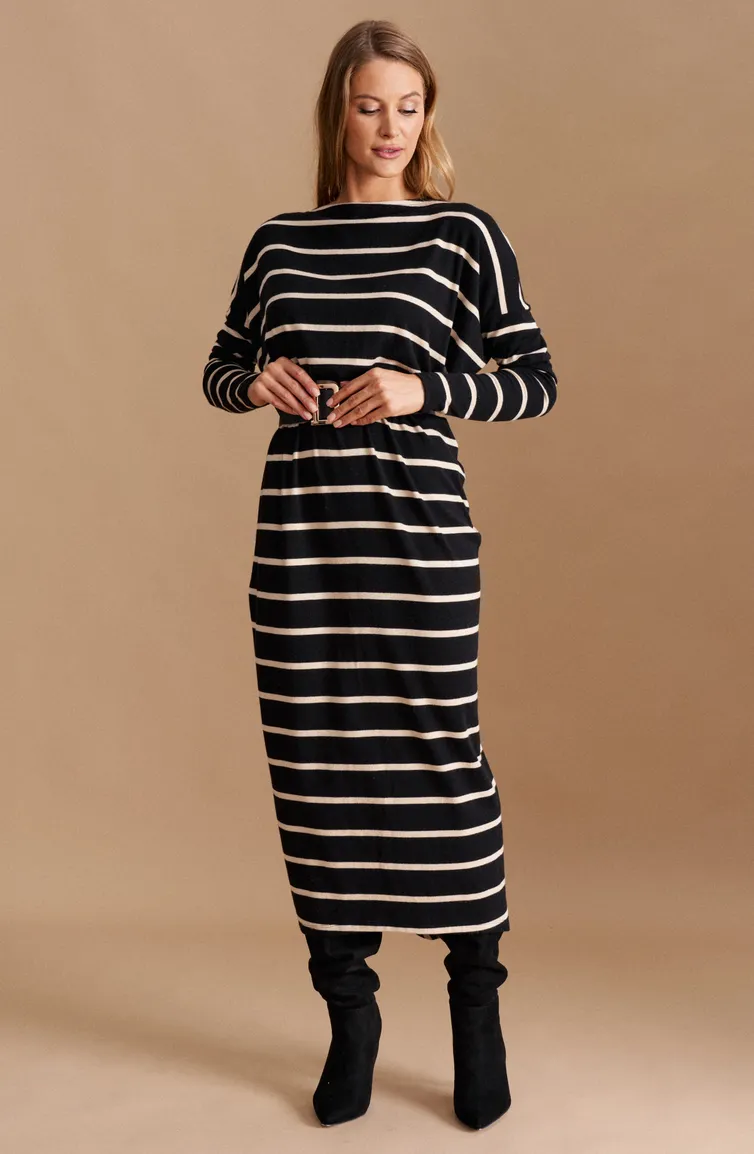 Dress Elletto Life #1044 cherno-bezh