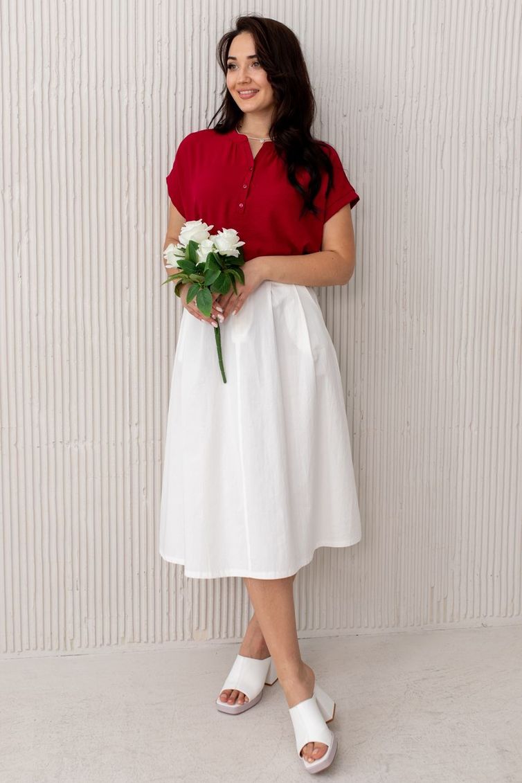 Blouse TOOK A LOOK & Angelika #MD-22-4 vinno-krasnyj