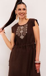 Sukienka Galean Style 894.2 korichnevyj