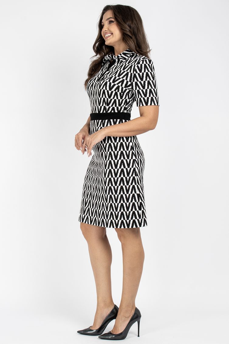 Dress VIZAVI #807 cherno-belyj