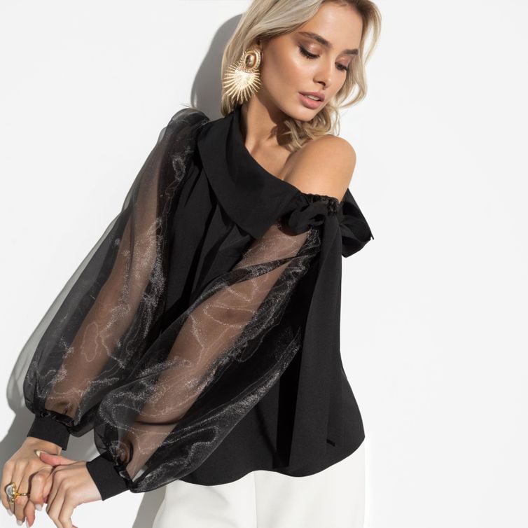 Блуза CHARUTTI арт. Стиль звезды (блэк)