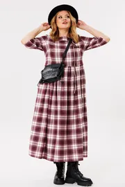 Платье Michel Chic арт. 2132/1 бордо, клетка