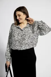 Блуза BegiModa арт. 4036 чёрно-белый