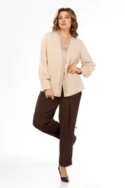 Bluzka Olga Style #S1049 kapuchino