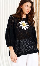 Джемпер Elletto Life 13010 черный