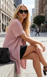 Sweter BELANGE 3388 rozovyj