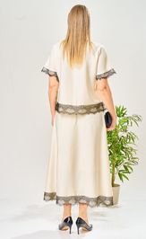 Костюм Ava fashion М-196 молочный-шампанское