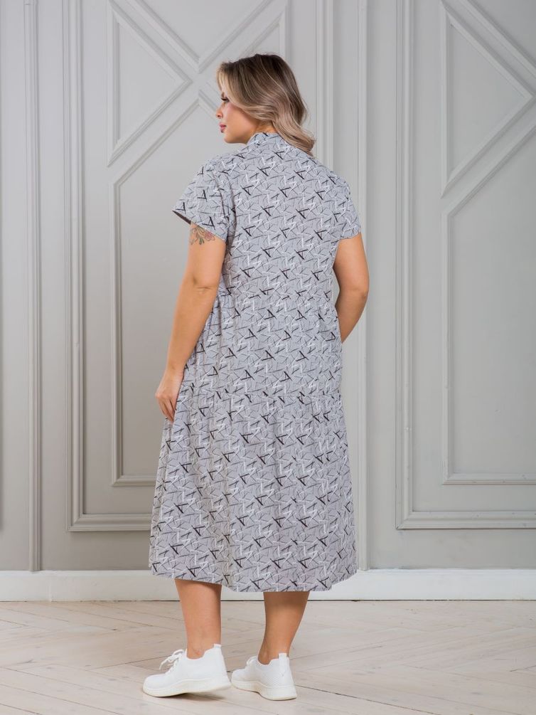 Dress NOVITA #1338-1 seryj