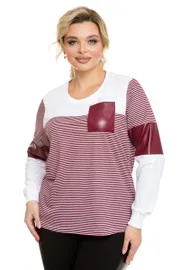 Bluza NOVITA #1119 bordovaya poloska
