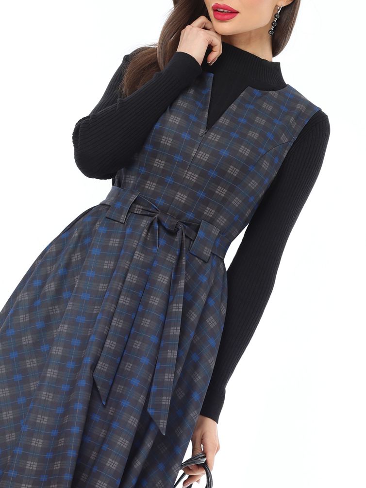 Платье DS Trend арт. С-0255 (Деловой квартал, нью клетка)