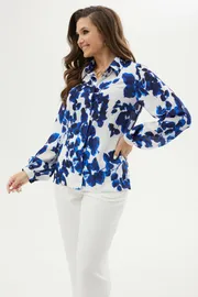 Bluzka MALI #623-074 golubye cvety