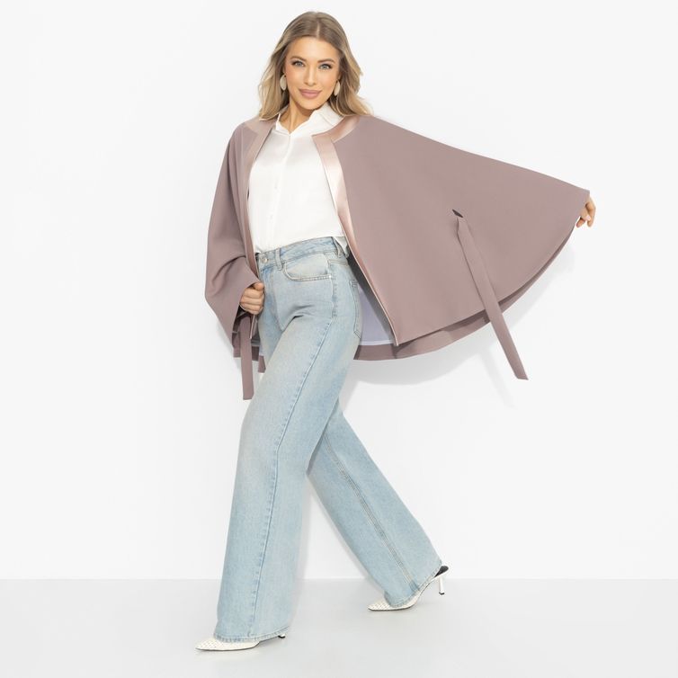 Жакет CHARUTTI арт. Яркий эффект (вереск, с поясом)