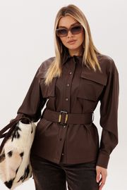 Рубашка Anelli Laurel арт. 1826 чокалэйт скин