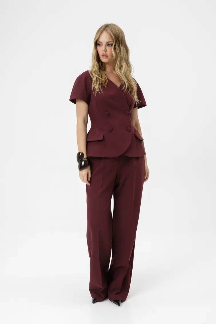 Suit Pirs #6994 marsala