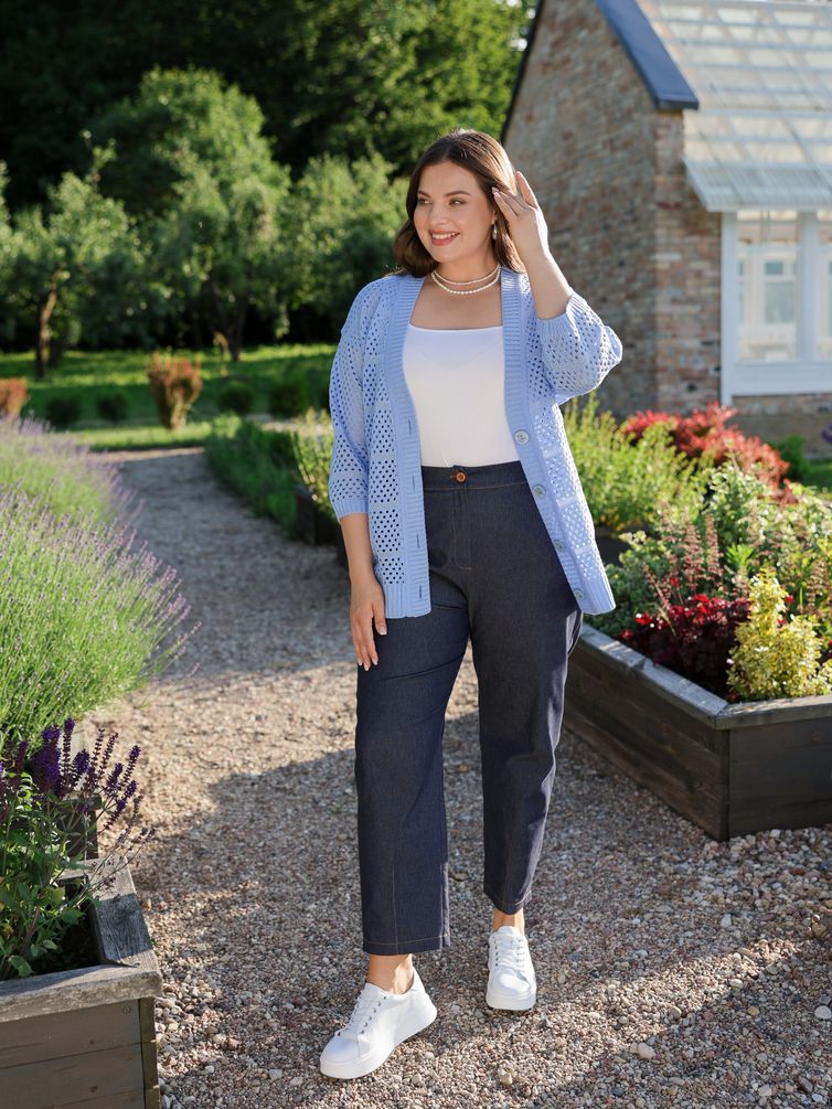 Sweter BONADI #1819 goluboj