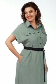 Платье Michel Chic арт. 993/1 олив = 993/2 т.олив