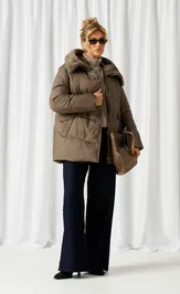 Coat Beautiful & Free 1018 xaki