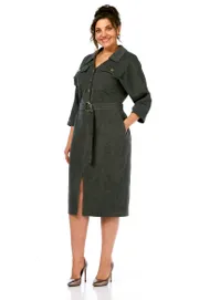 Dress Milora #1377 xaki