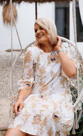 Dress Anastasia 1103 plate molochnyj (print cvety)